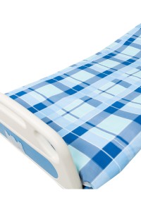 SKMPBH003 design hospital bed nursing bedding three-piece set pure cotton blue and white strip bed sheet quilt cover quilt cover pillowcase side view